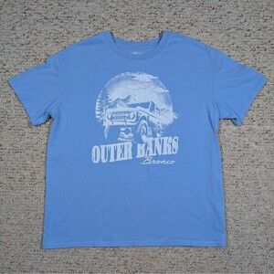 Outer Banks Ford Bronco T-Shirt Adult X-LARGE Powder Blue 2025 Graphic Tee